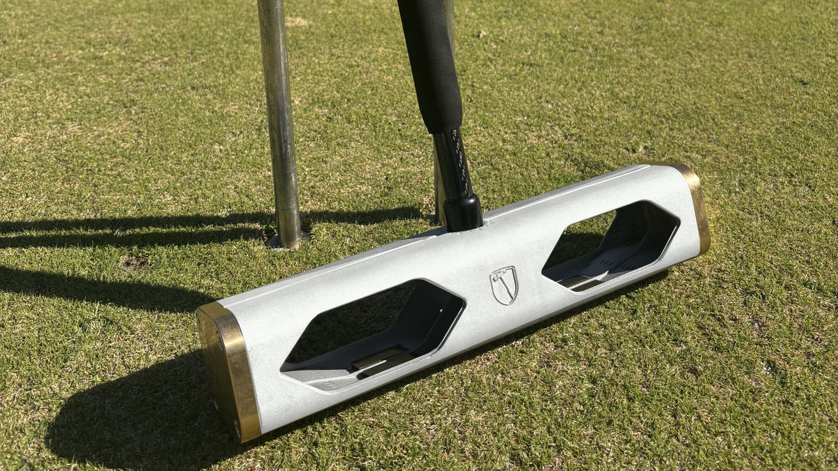 Invictus competition croquet mallet on a croquet lawn
