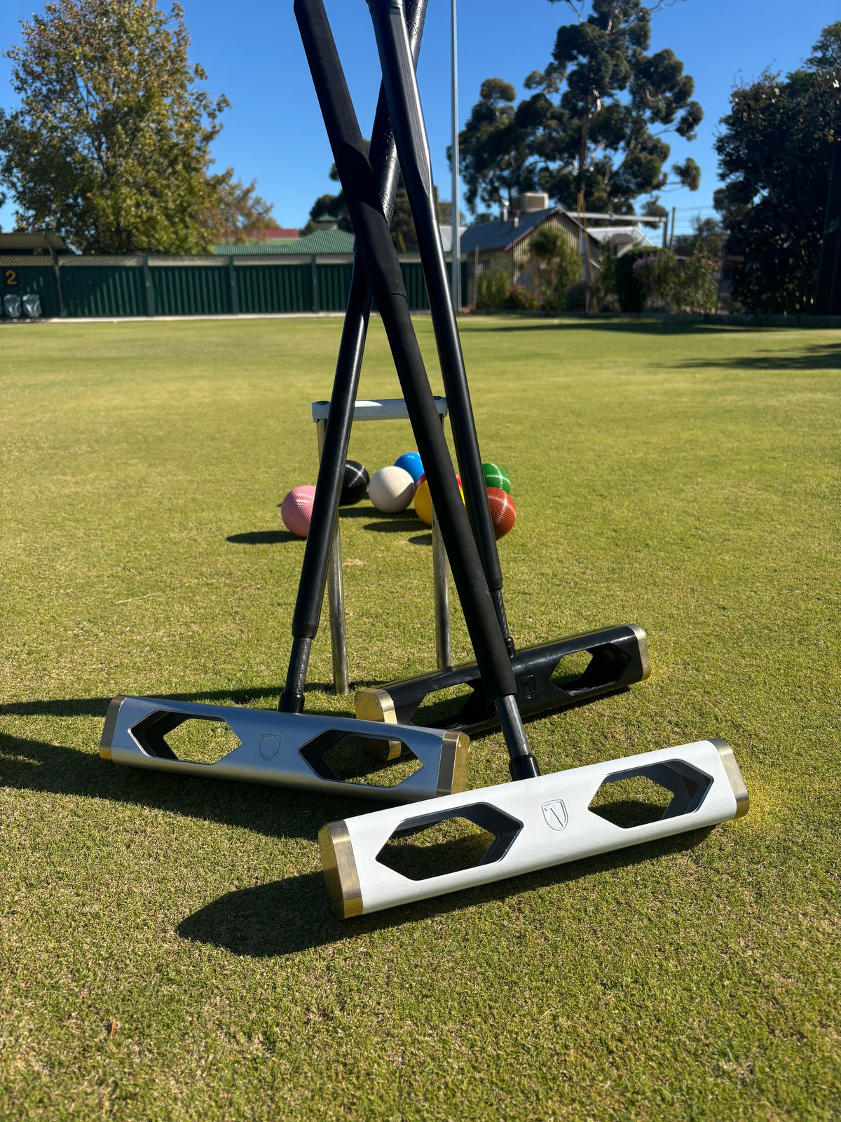 RF Pro croquet mallet on the lawn